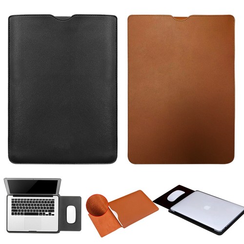 Leather laptop pouch sleeve - leather,